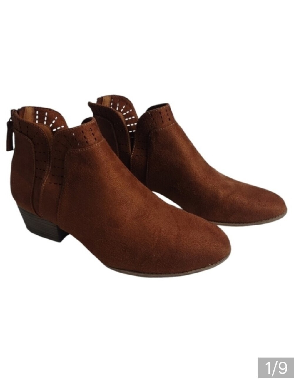 Arizona Women's Brown Faux Suede Ankle Boots Size 8.5